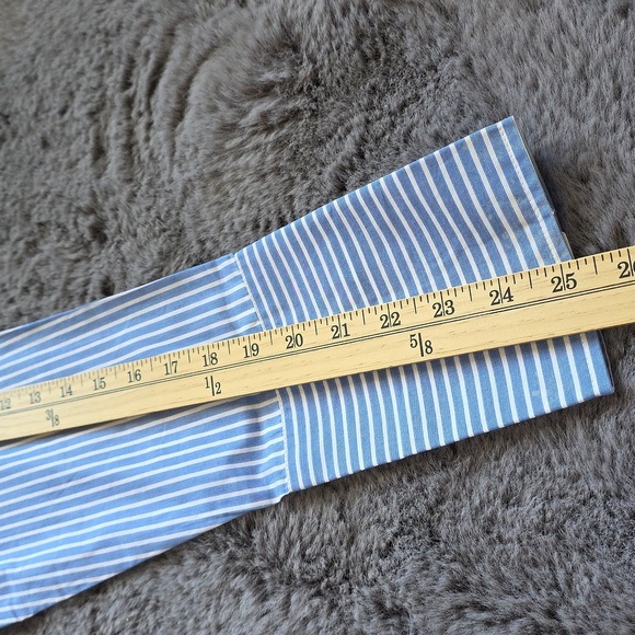 J crew Slight Cropped garçon shirt with pearl buttons in stripe Size 6 - Picture 13 of 15